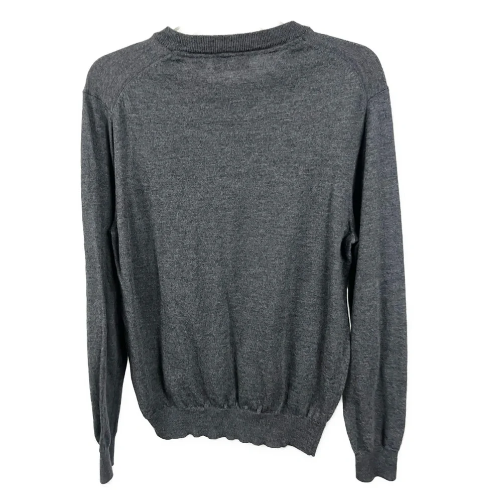 Hickey Golf Men's 100% Merino Wool Gray Pullover Crew Neck Sweater- Size‎ Medium - Picture 2 of 5